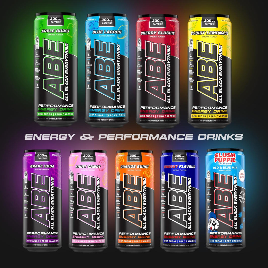 Applied Nutrition ABE (All Black Everything) Carbonated Can 12x330ml Slush Puppie