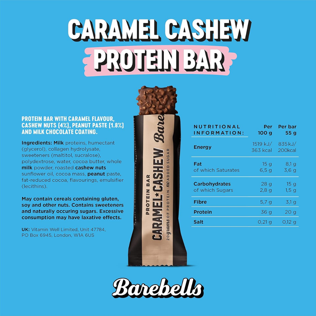 Barebells Protein Bar 55g Caramel Cashew