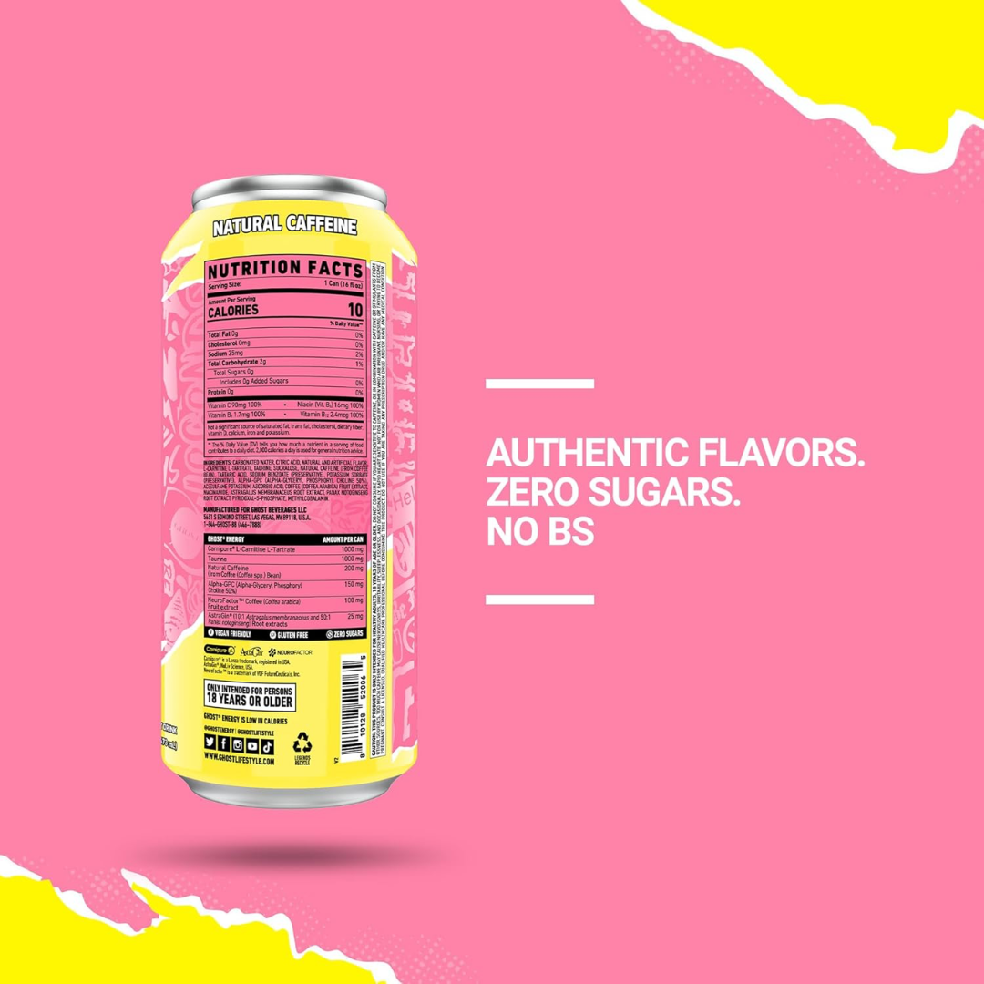 Ghost Energy 12x500ml Sour Pink Lemonade