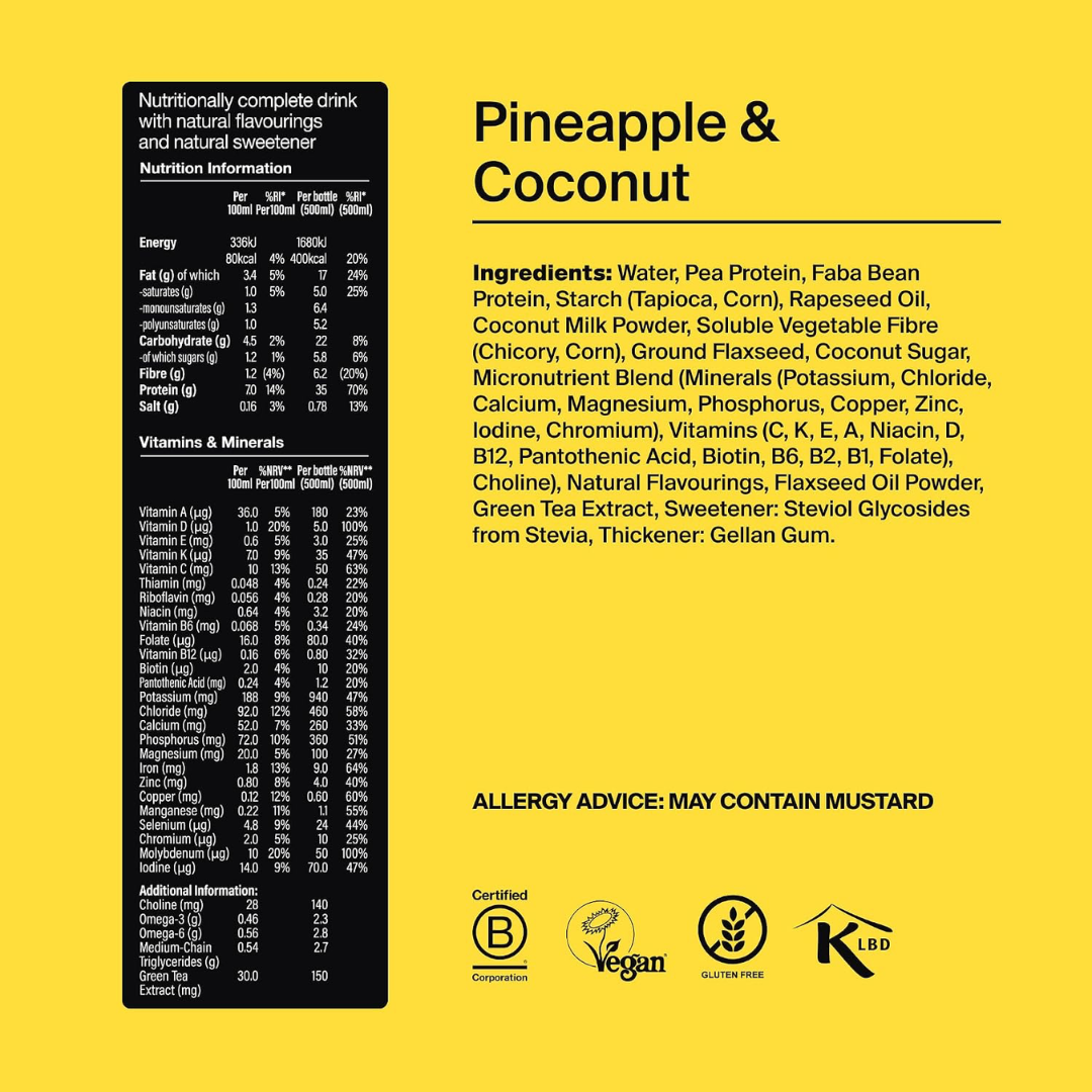 HUEL Ready-to Drink Black Edition 8x500ml Pineapple & Coconut