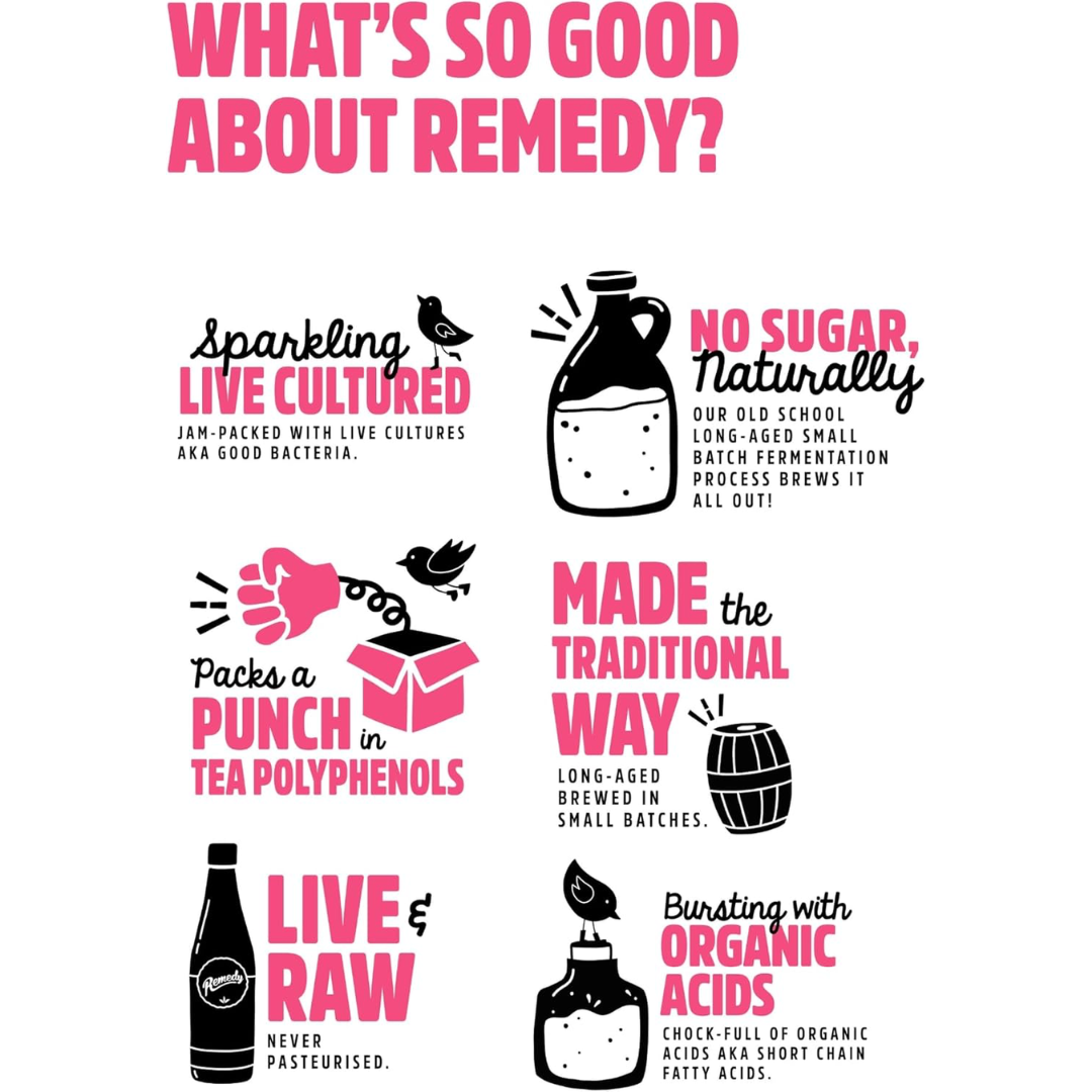 Remedy Kombucha 12x250ml Wild Berry