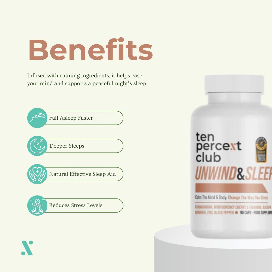 The Ten Percent Club Unwind and Sleep 90 Caps