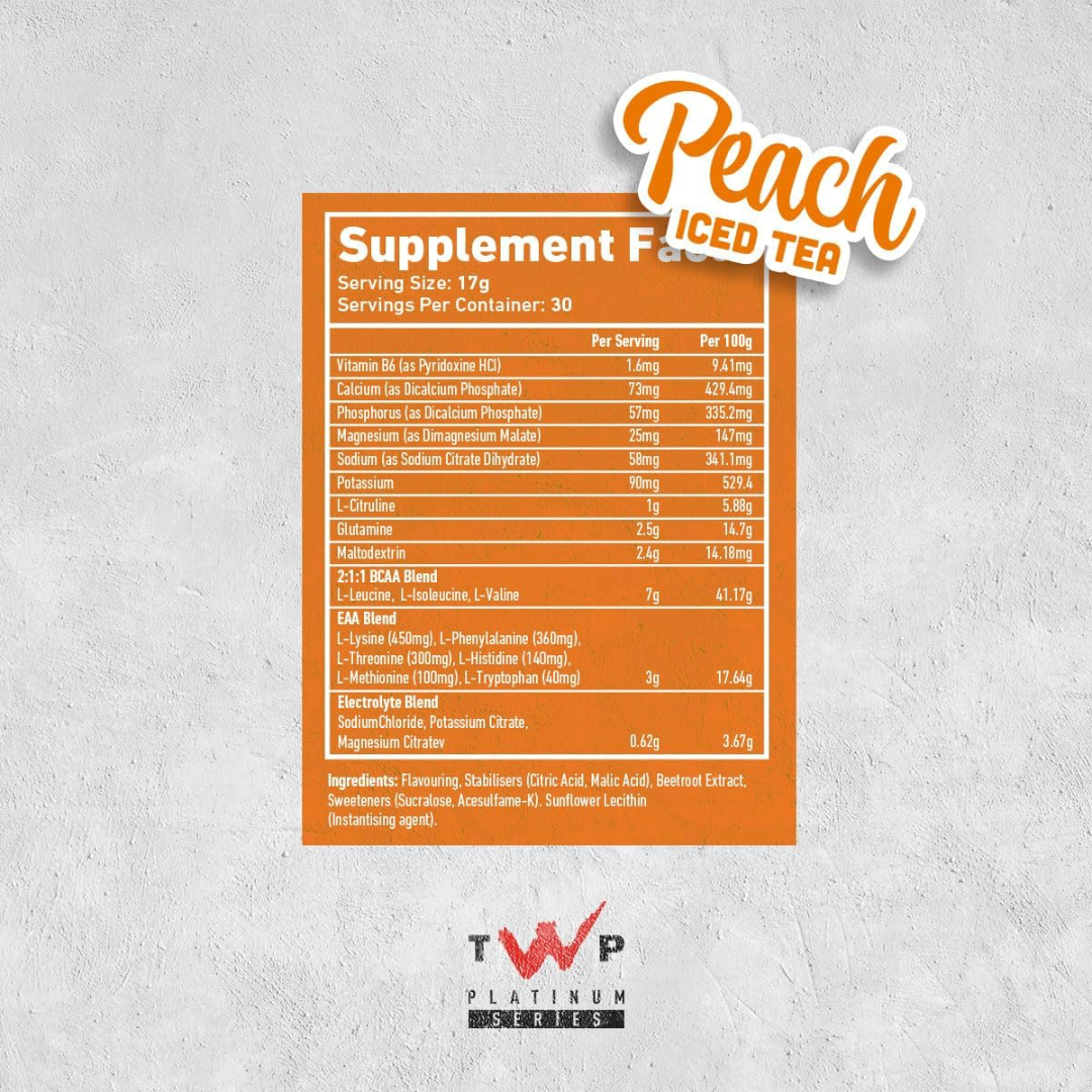 TWP Endure 510g Peach Ice tea