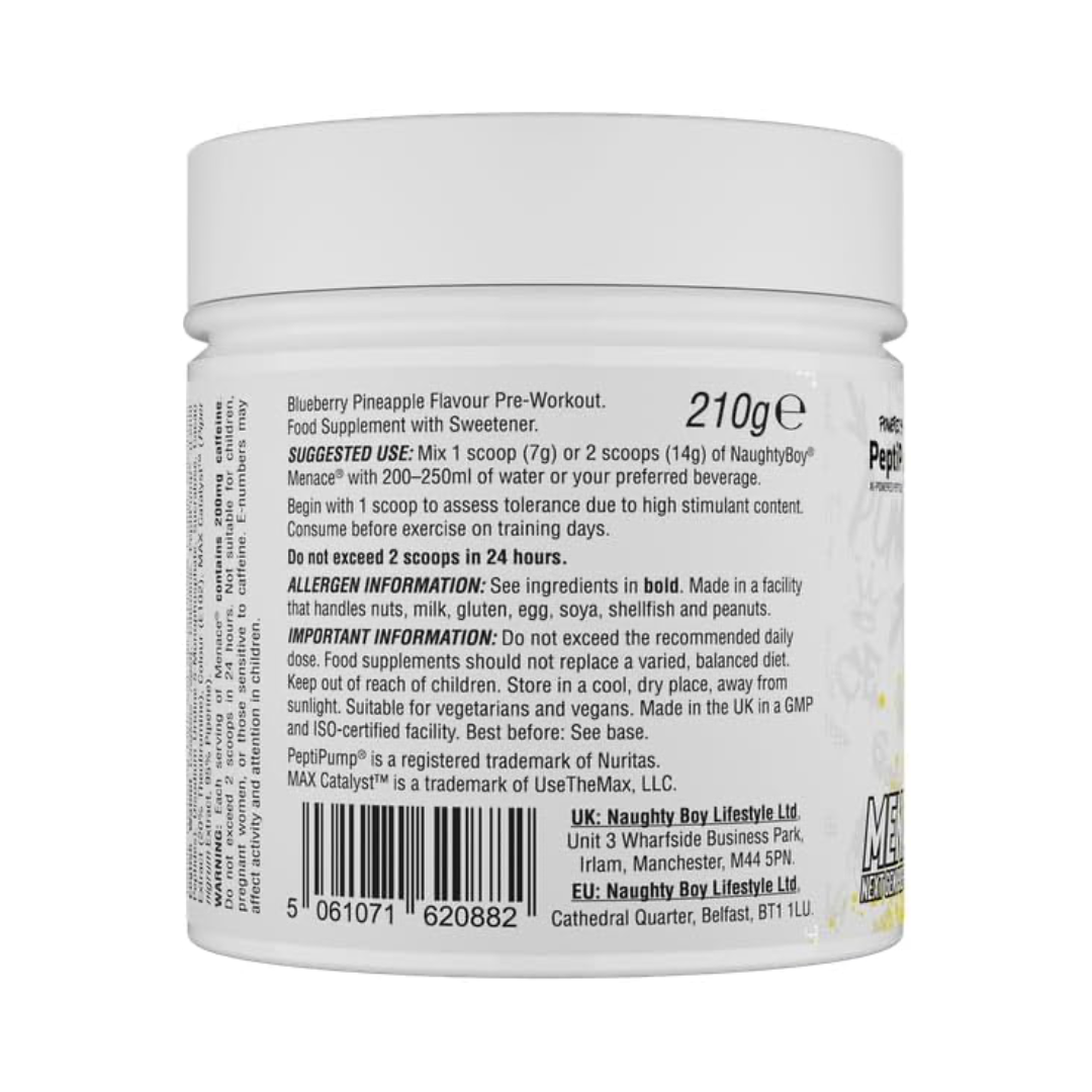 Naughty Boy Menace V2 210g Blueberry Pineapple 30 Servings