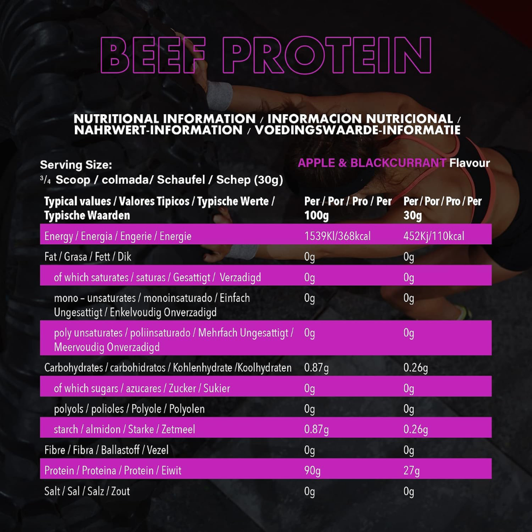 NXT Nutrition Beef Protein Isolate 1.8kg Apple & Blackcurrant
