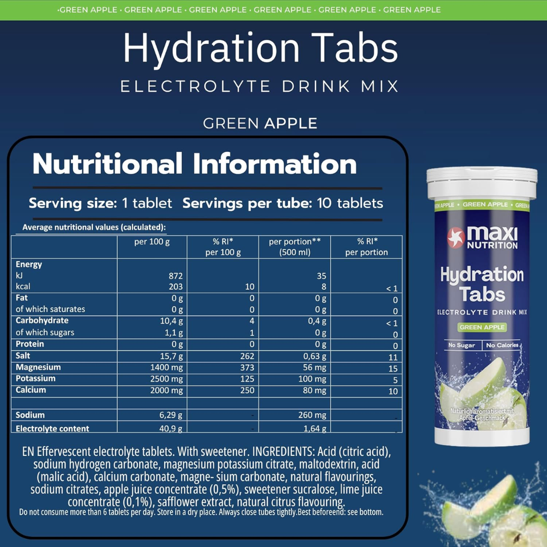 MaxiNutrition Protein Hydration 6x10 Tabs Green Apple