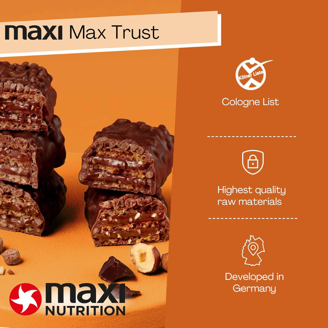 MaxiNutrition Protein Waffle Bar 12x40g Hazelnut Spread
