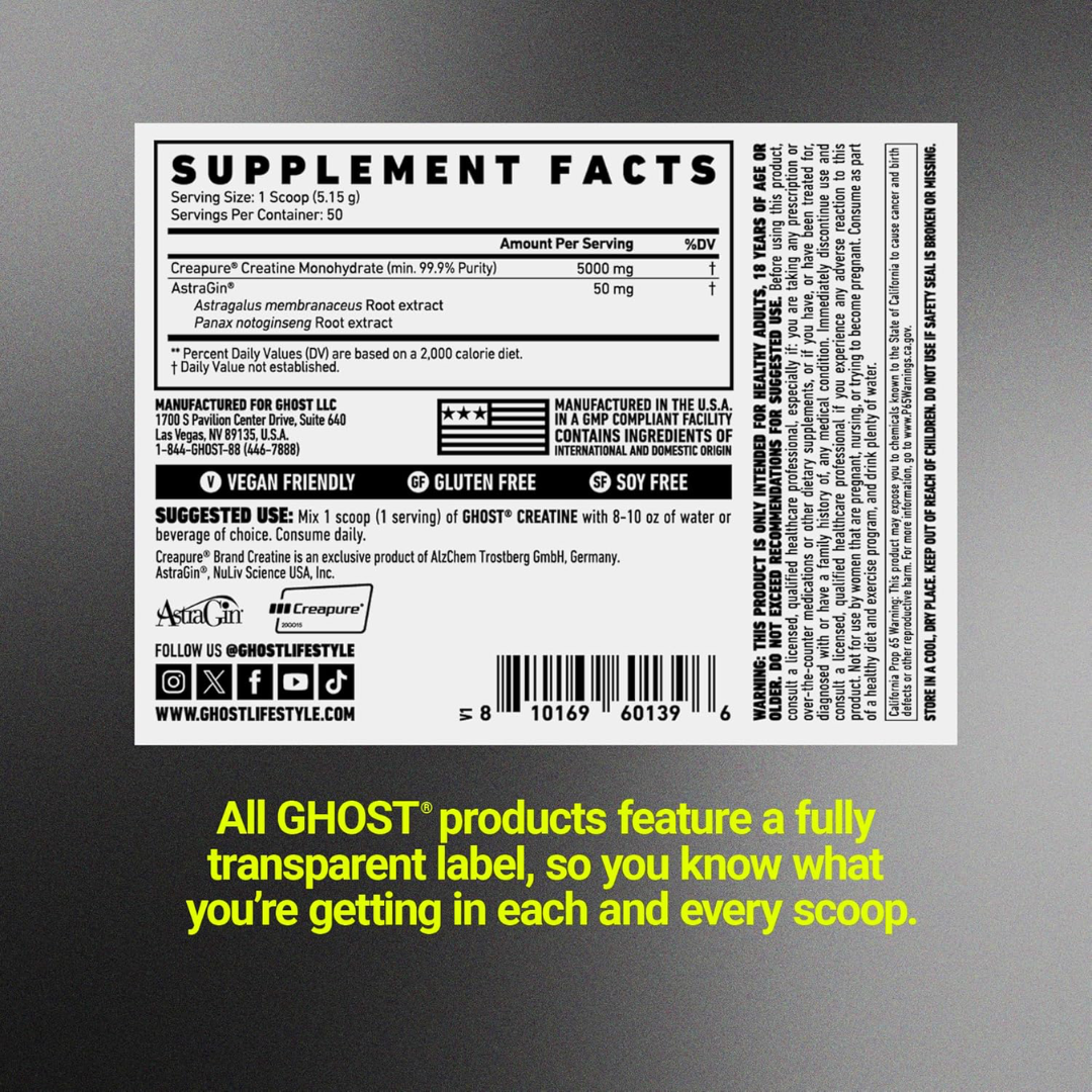 Ghost Basics Creatine 258g Unflavoured