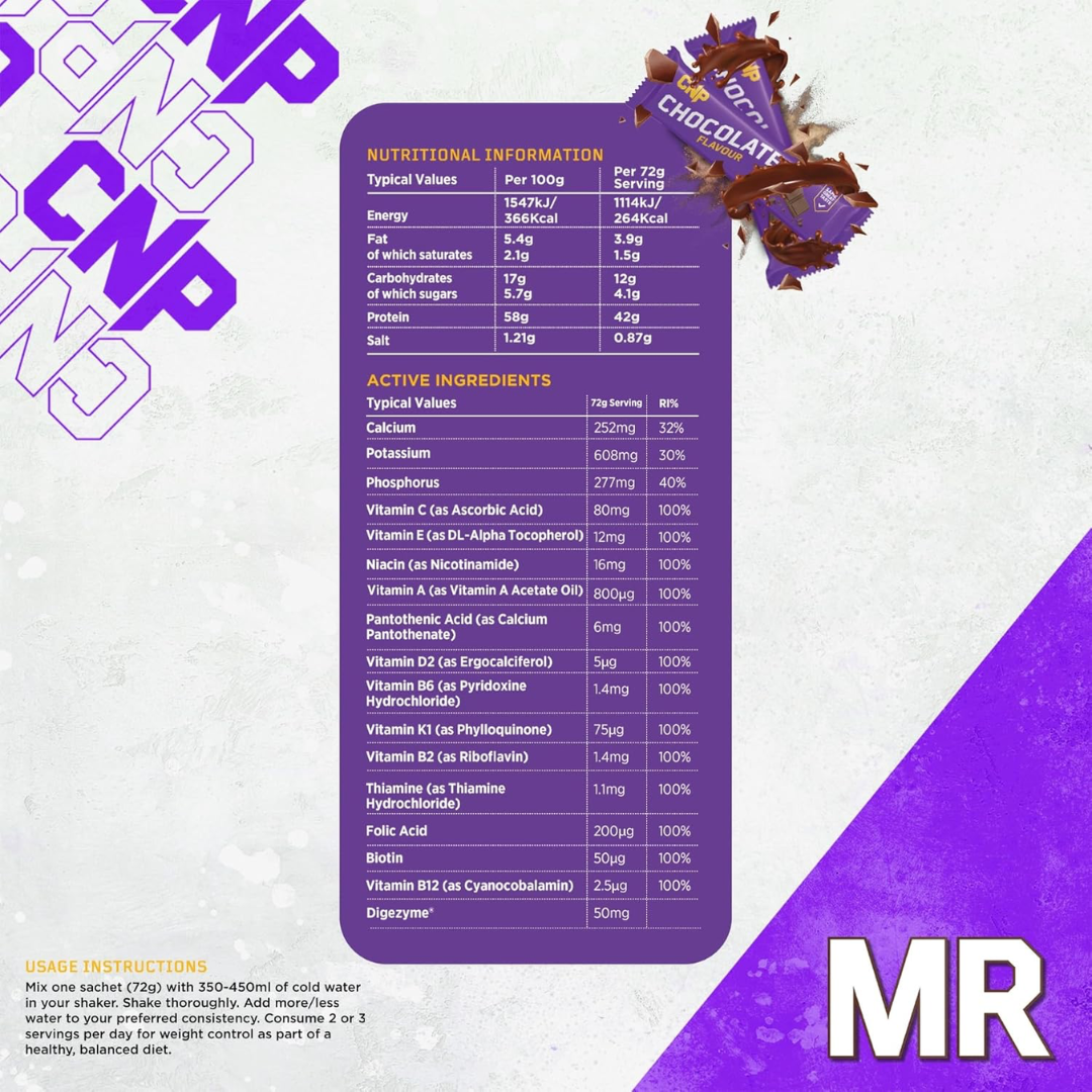 CNP MR Sachets 20x72g Chocolate