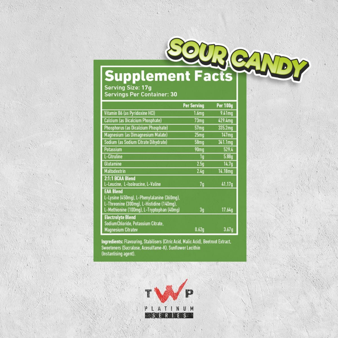 TWP Endure 510g Sour Candies