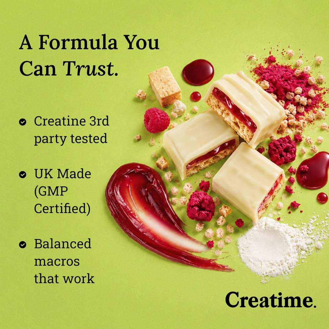 Creatime Creatine Protein Bar 12x50g Creamy Raspberry