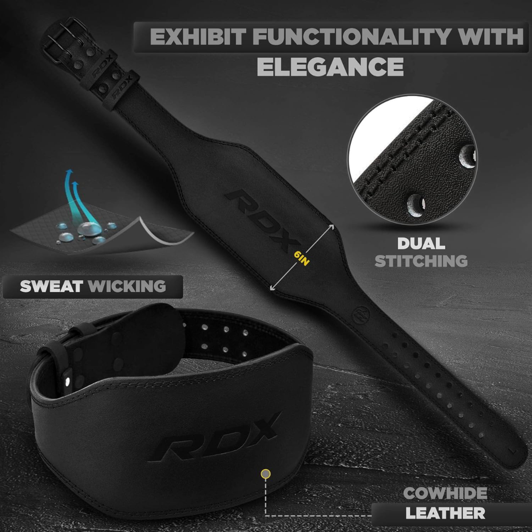 RDX Belt 6" Leather XL Black