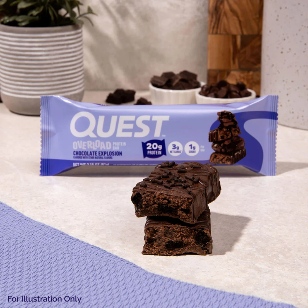 Quest Nutrition Overload Protein Bar 12x60g Chocolate Explosion