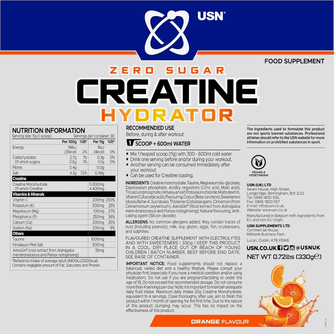 USN Creatine Hydrator 330g Orange