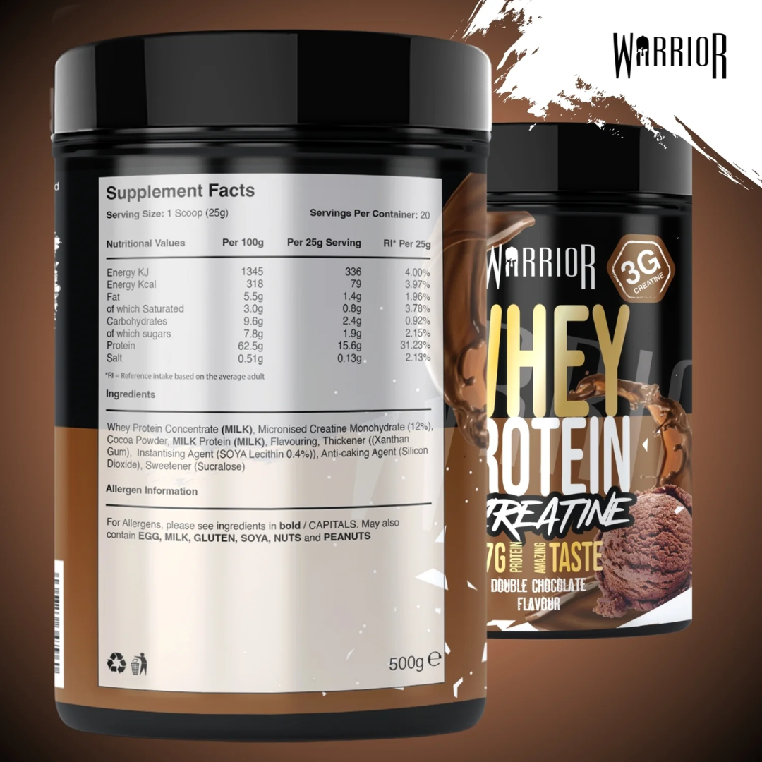 Warrior Creatine Plus Whey 500g Double Chocolate