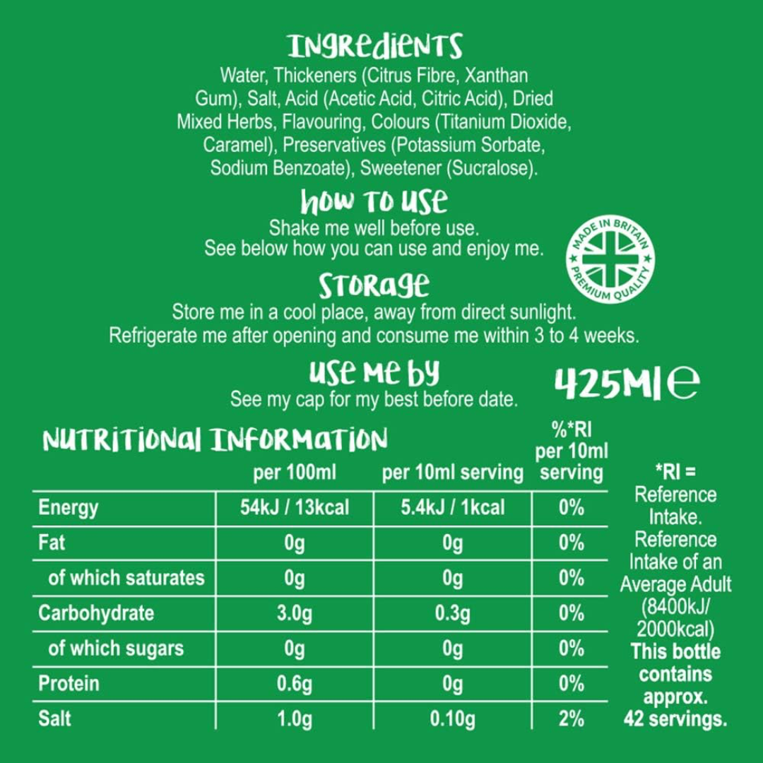 The Skinny Food Co Zero Calorie Skinny Sauce 425ml Ceasar Salad
