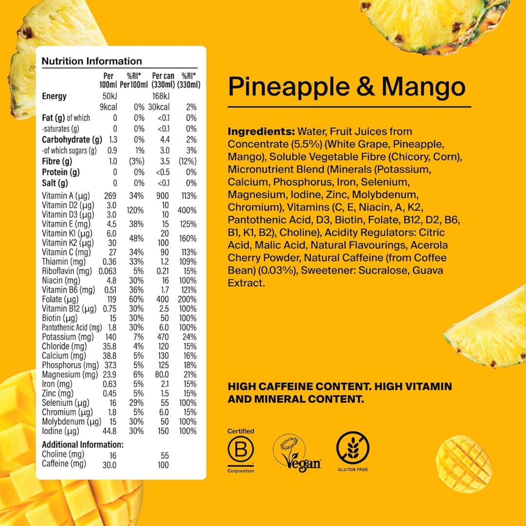 Huel Daily A-Z Vitamins 12x330ml - Pineapple & Mango