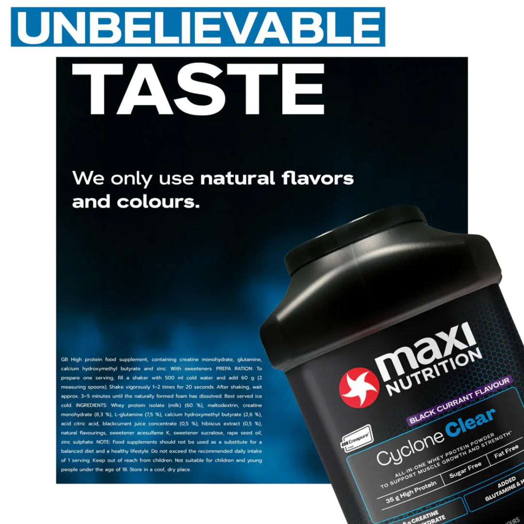 MaxiNutrition Cyclone Clear Powder 1.26kg Blackcurrant
