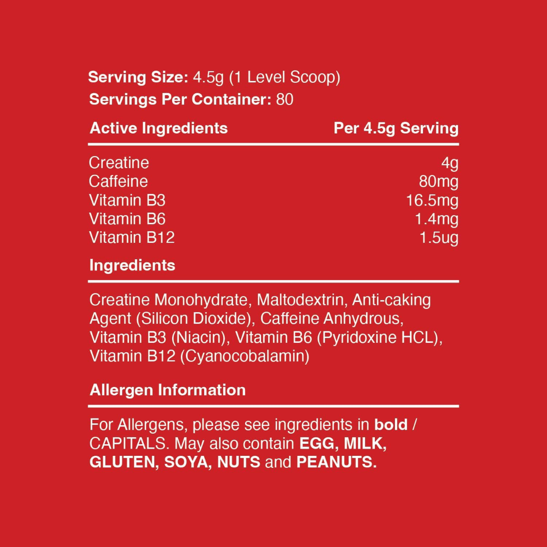 Warrior Creatine Plus Energy 360g Unflavoured
