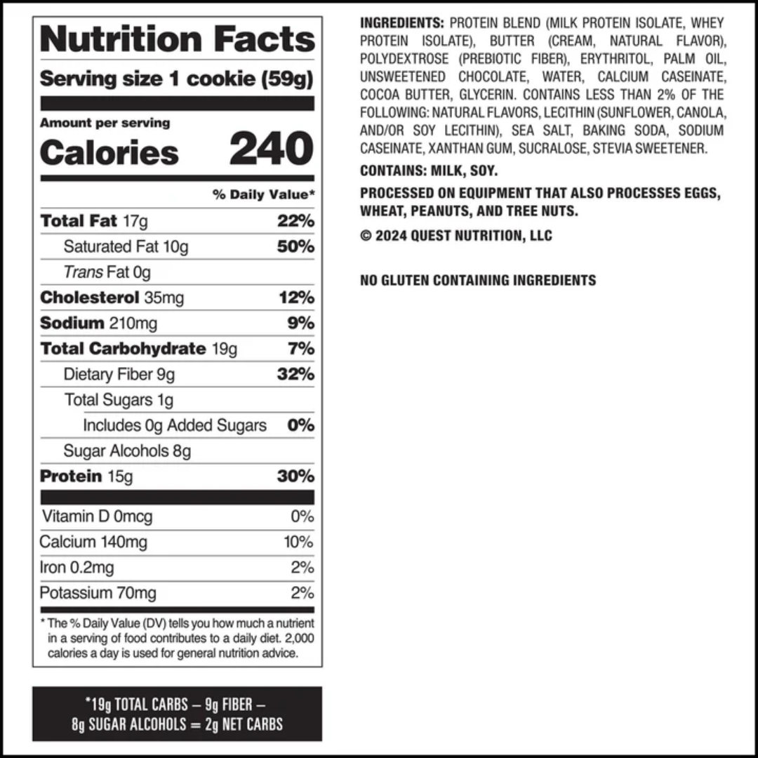 Quest Nutrition Cookie 12x59g Chocolate Chip