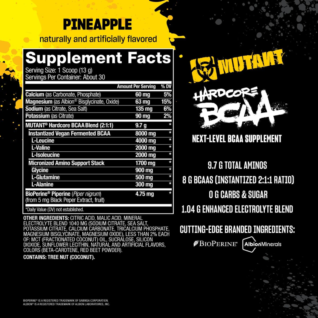Mutant Hardcore BCAA 390g Pineapple