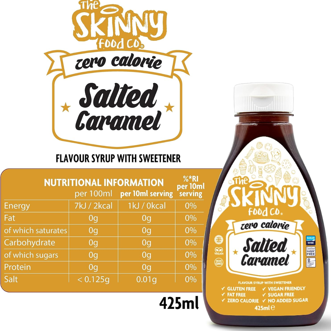 The Skinny Food Co Zero Calorie Skinny Syrup 425ml Salted Caramel