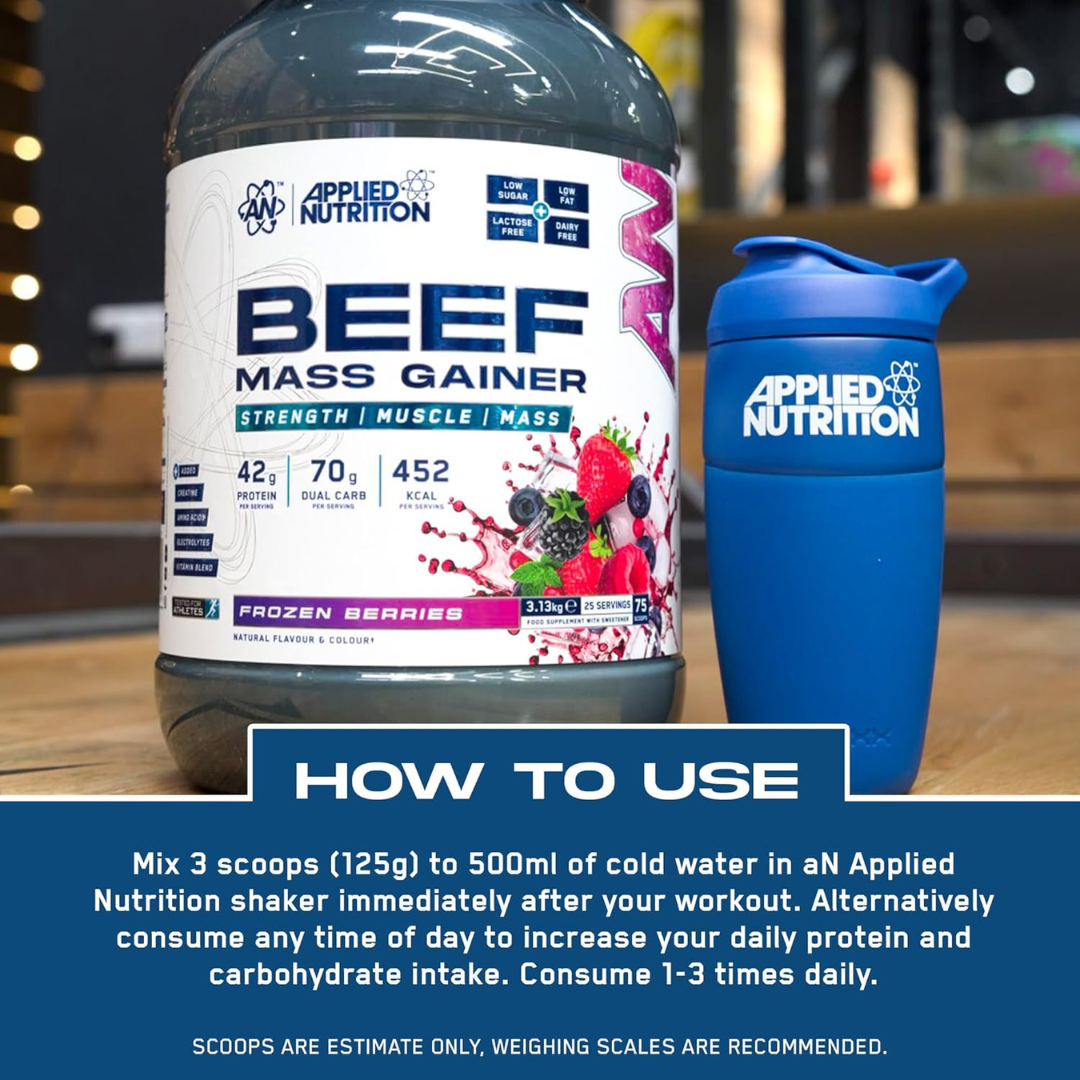 Applied Nutrition Beef Mass Gainer 3.13kg Cola Millions