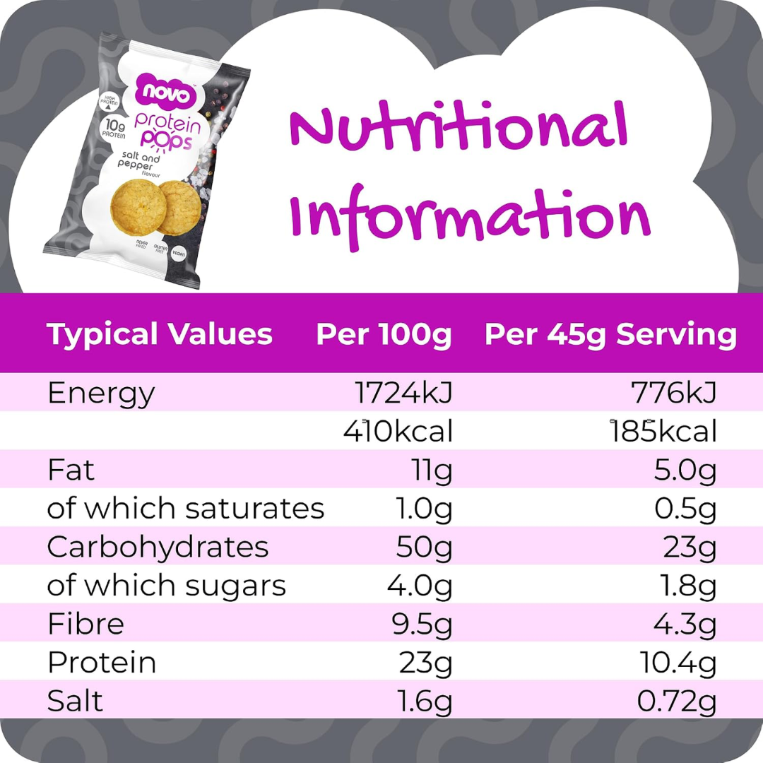 Novo Nutrition Novo Protein Pops 6x45g Salt and Pepper