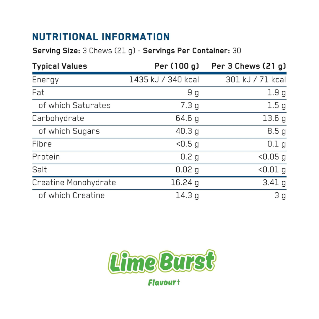 Applied Nutrition Creatine Chews 630g Lime Burst