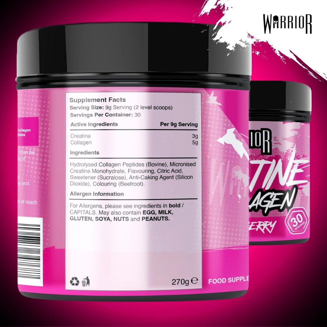 Warrior Creatine Plus Collagen 270g Mixed Berry