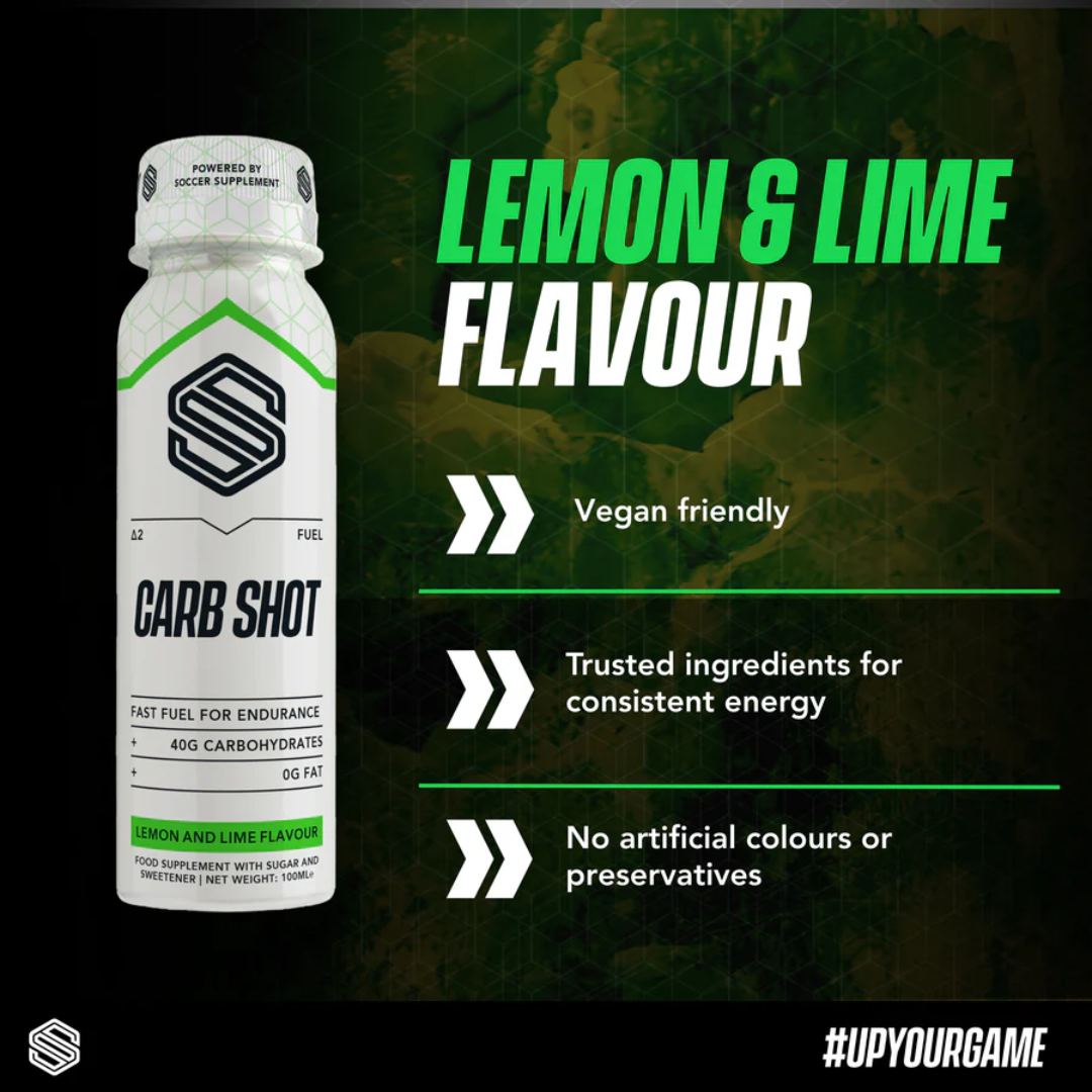 Soccer Supplement Carb Shot 12x100ml Lemon & Lime