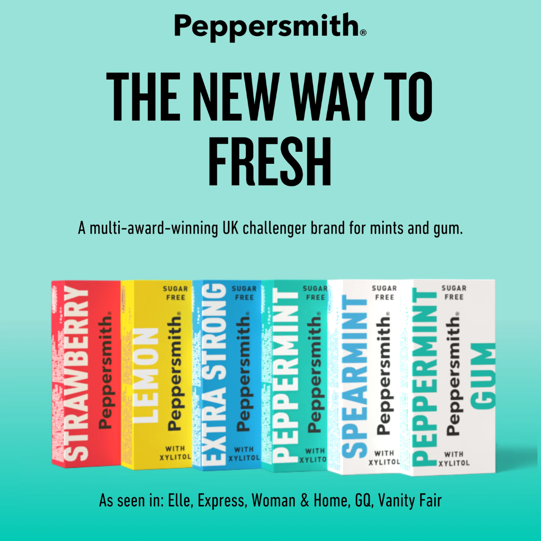 Peppersmith Chewing Gum 12x15g Peppermint