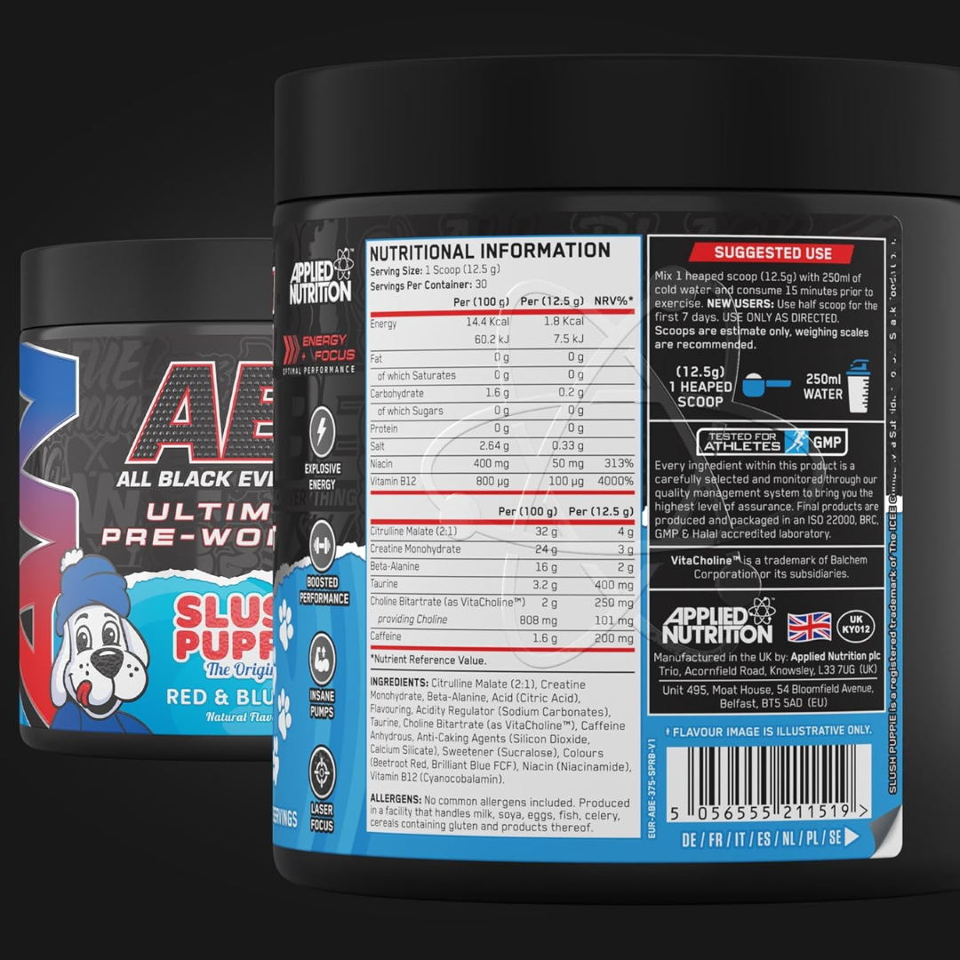 Applied Nutrition ABE (All Black Everything) 375g Slush Puppie