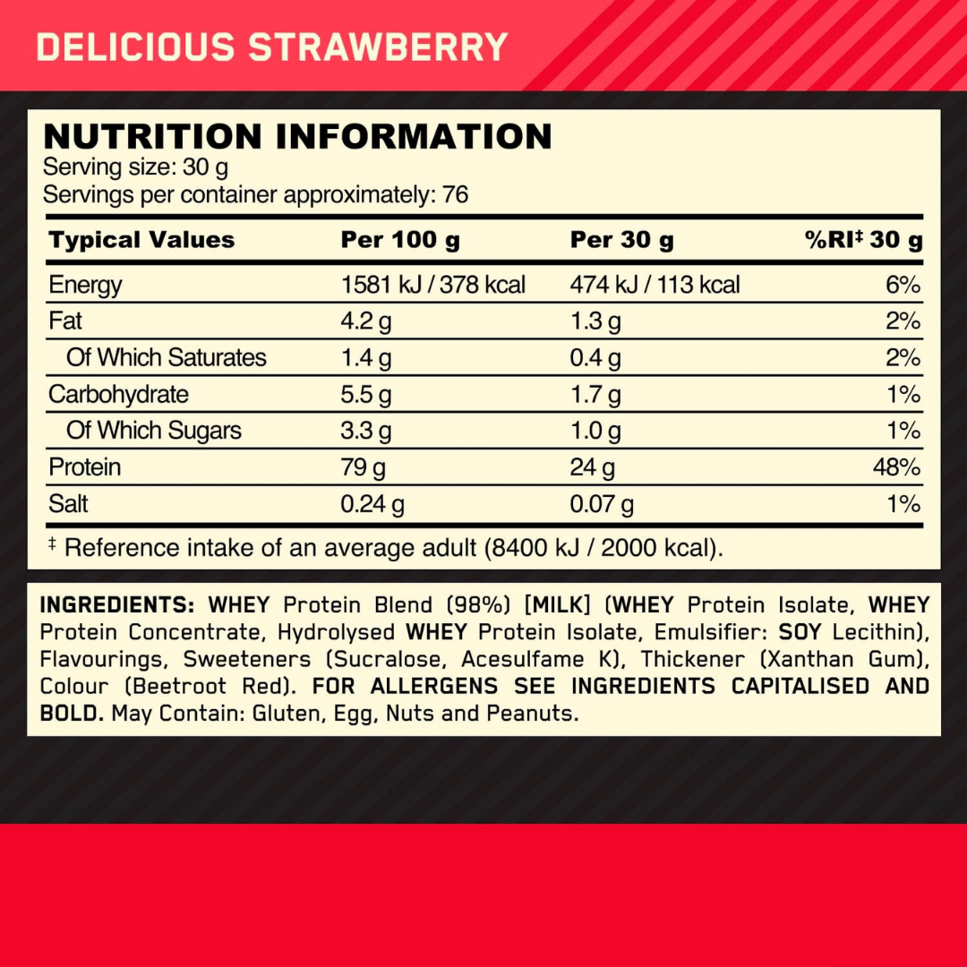 Optimum Nutrition Gold Standard 100% Whey 2.04kg Strawberry