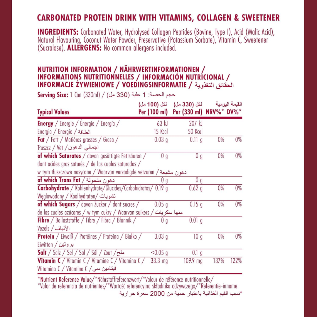 Applied Nutrition Sparkling Protein Water 12x330ml Cherry