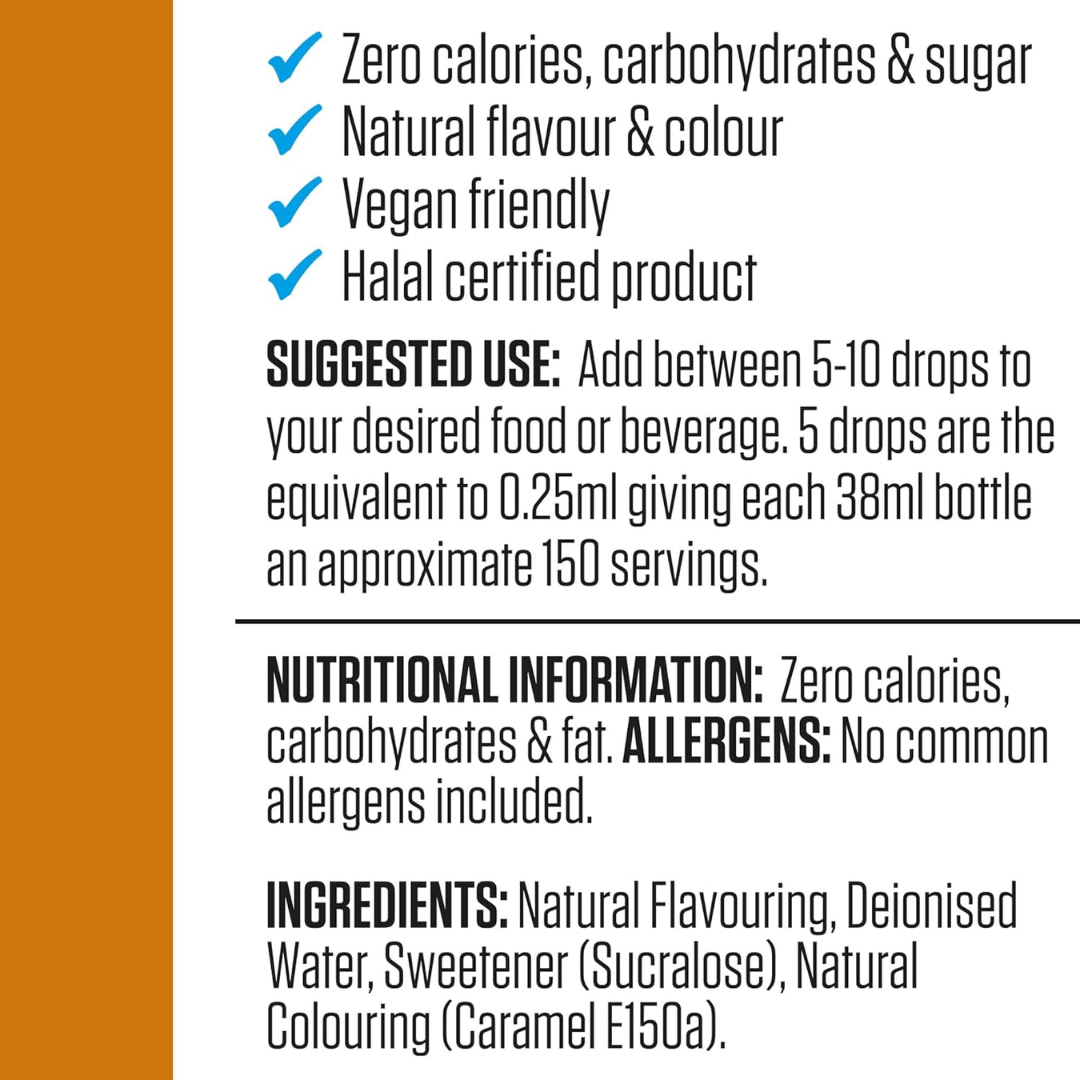 Applied Nutrition Flavo Drops 38ml Toffee Caramel