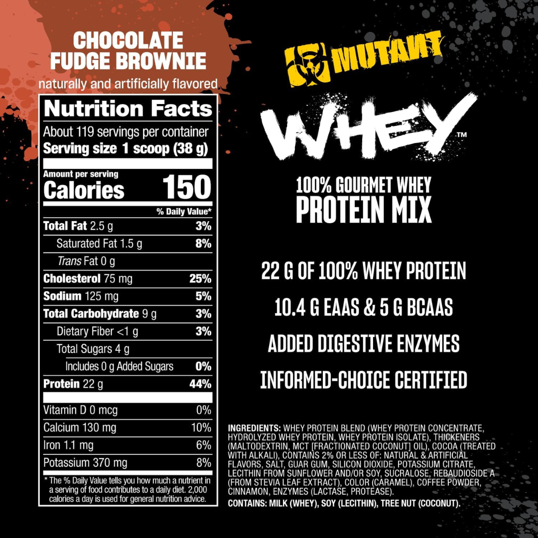 Mutant Whey 4.54kg Chocolate Fudge Brownie