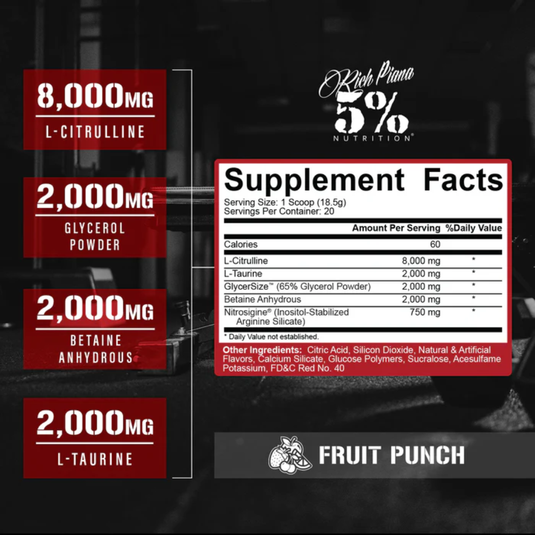 Rich Piana 5% Nutrition FULL AS F*CK Legendary Series 372g Beach Blast