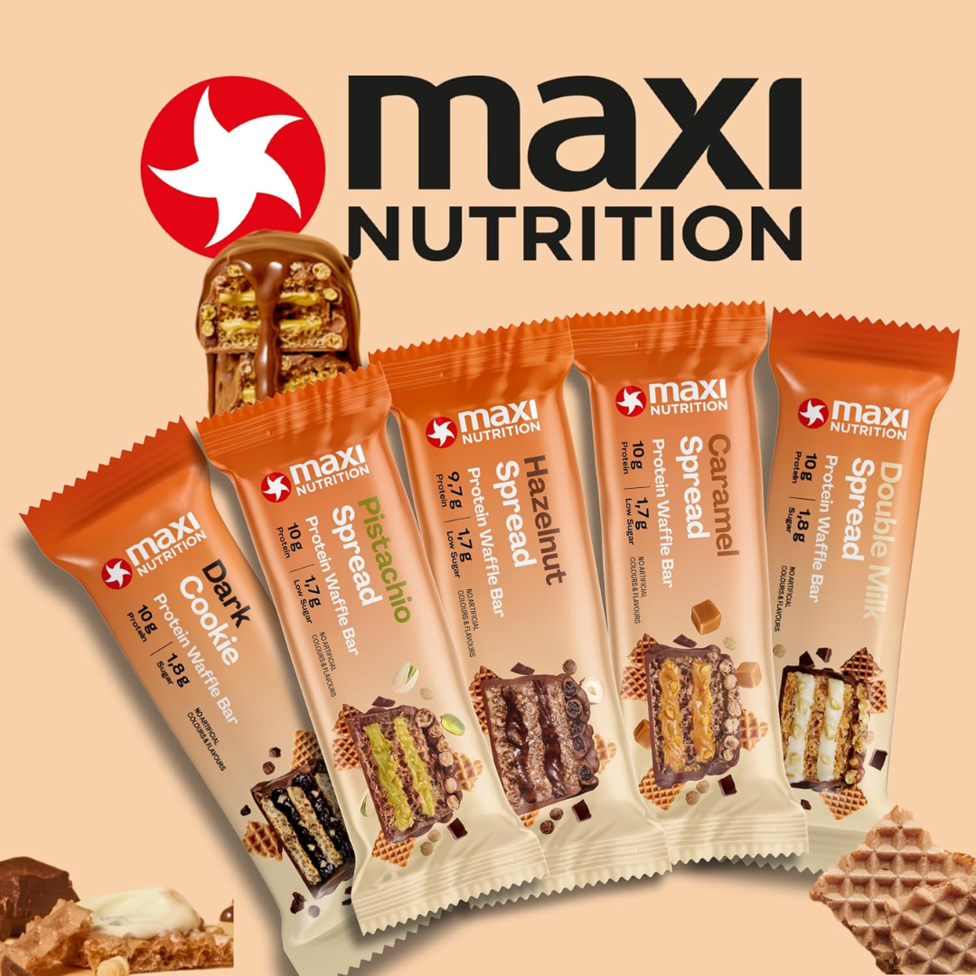 MaxiNutrition Protein Waffle Bar 12x40g Double Milk