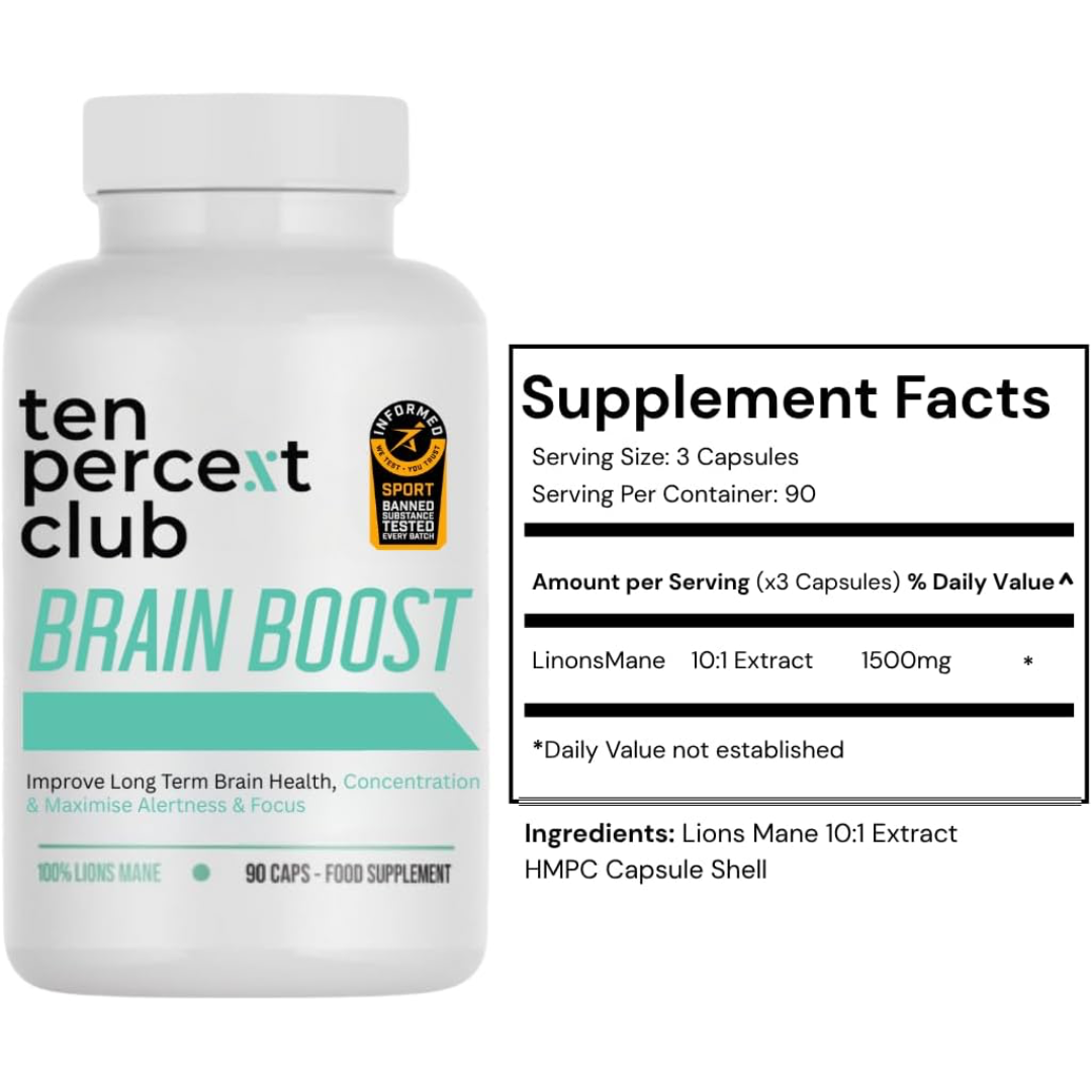The Ten Percent Club Brain Boost 90 Caps