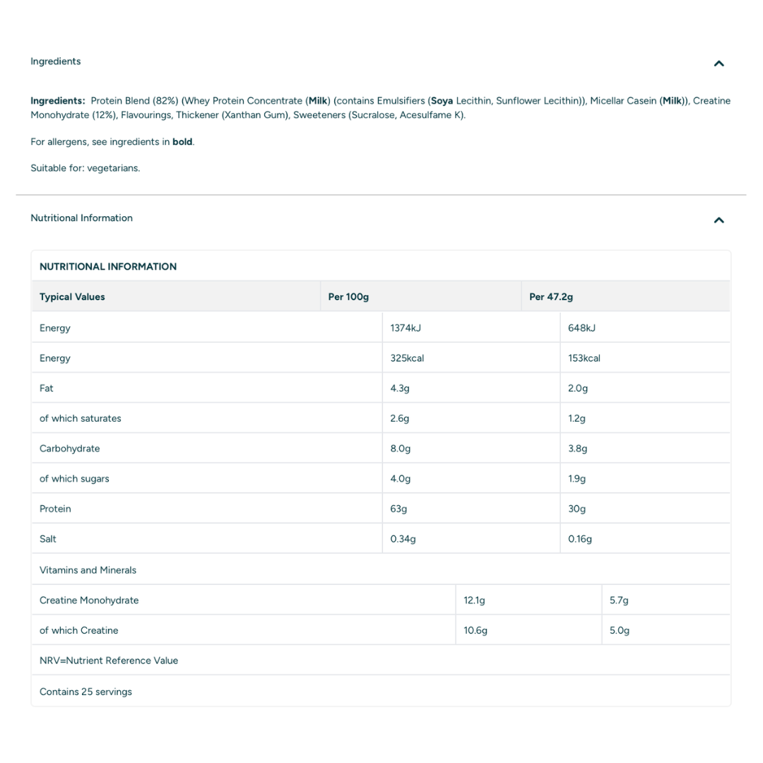 MyProtein Origin Protein (with Creatine) 1.13kg Cinnamon Swirl