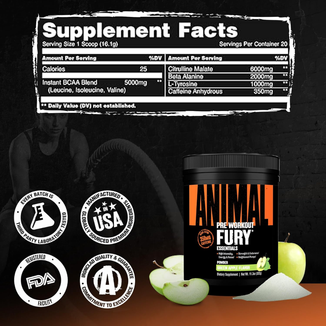Animal Fury 330g Green Apple