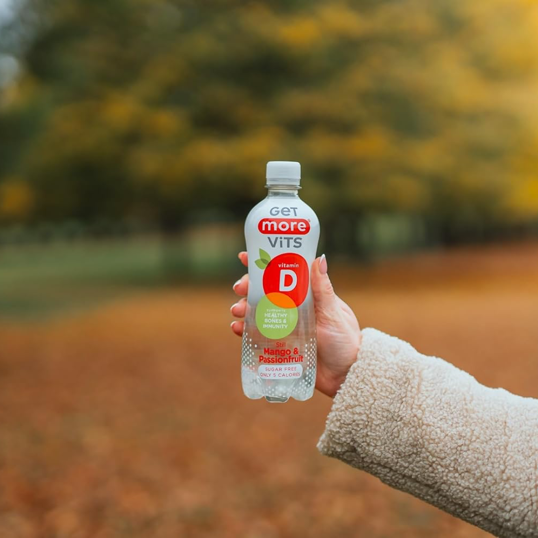 Get More Vits Vitamin D 12x500ml Still Mango & Passionfruit