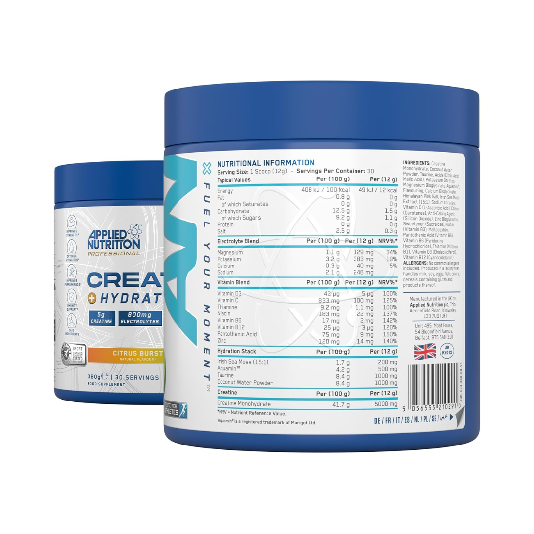Applied Nutrition Creatine + Hydration 360g Citrus Burst