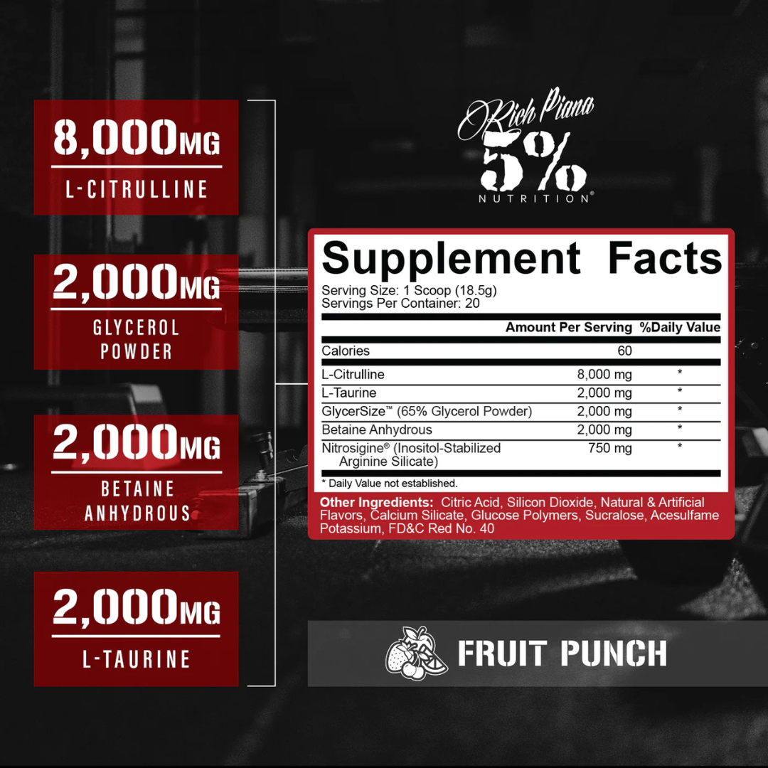 Rich Piana 5% Nutrition FULL AS F*CK Legendary Series 372g Wild Berry