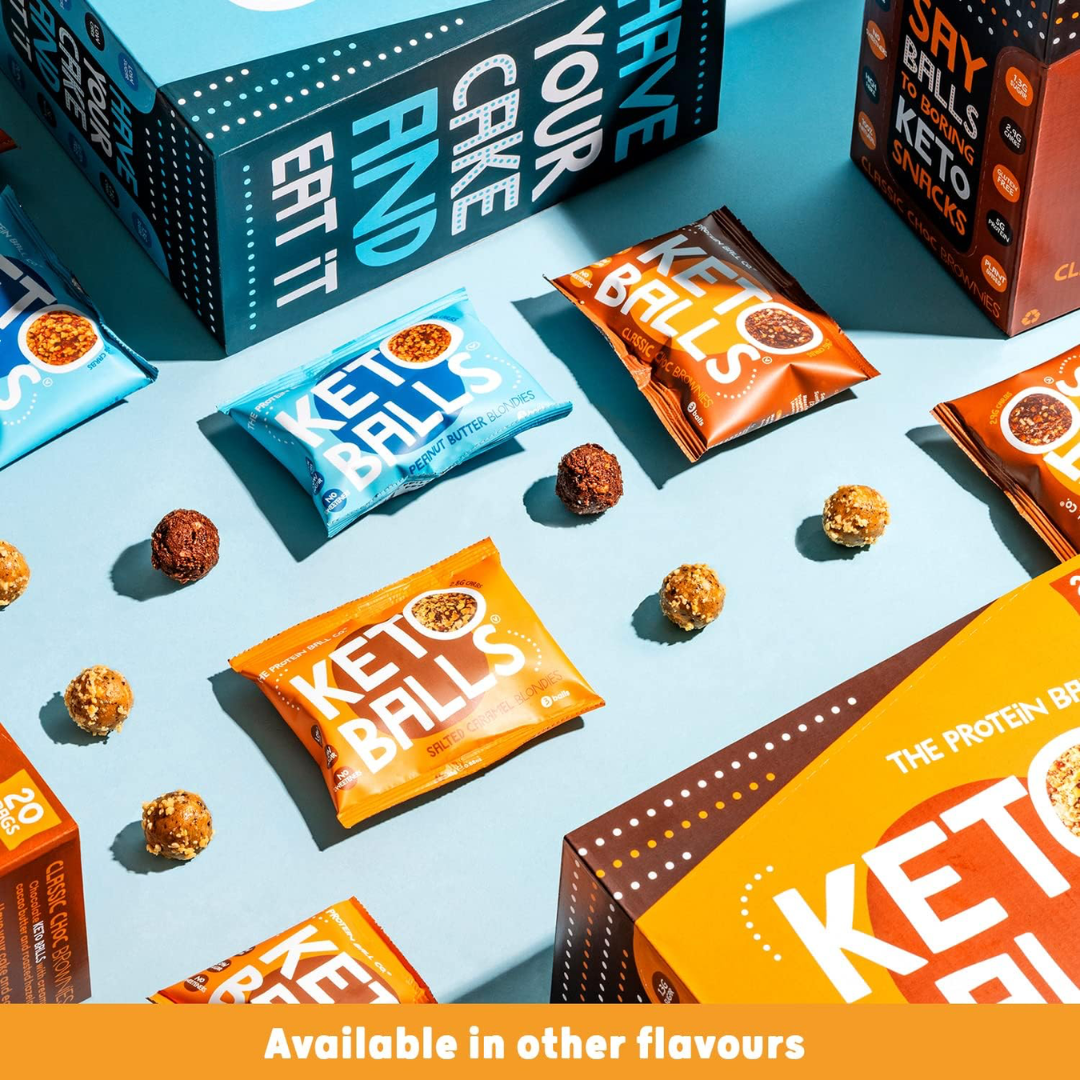 The Protein Ball Co Keto Ball Snack 20x25g Salted Caramel Blondies