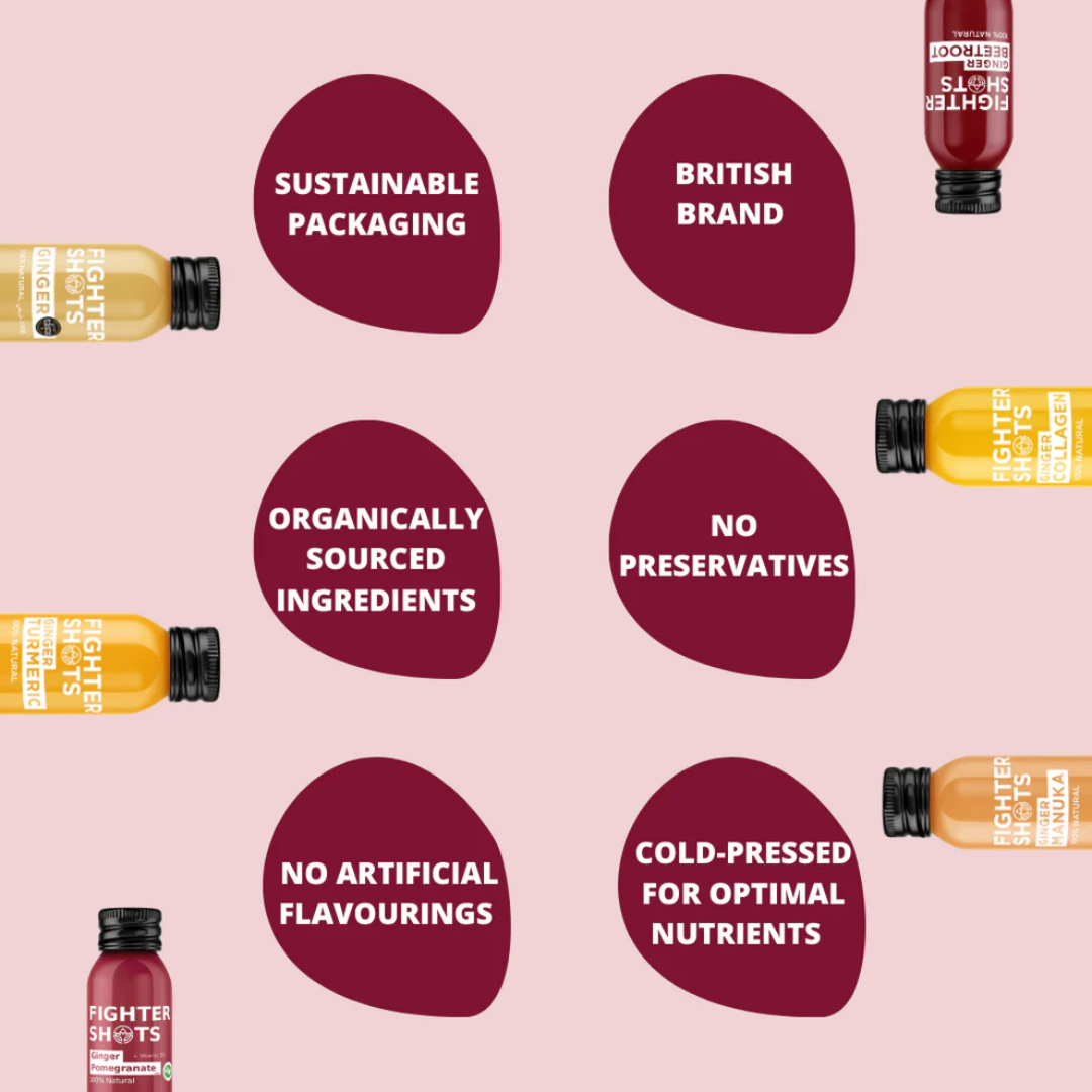 Fighter Shots 12x60ml Ginger Pomegranate