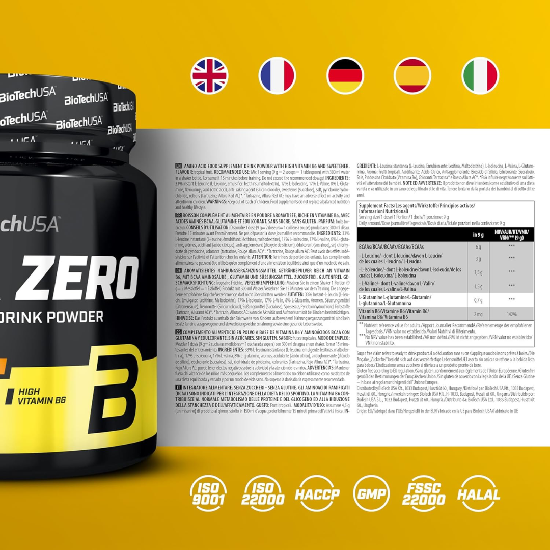 BioTech USA BCAA Zero 360g Tropical Fruit
