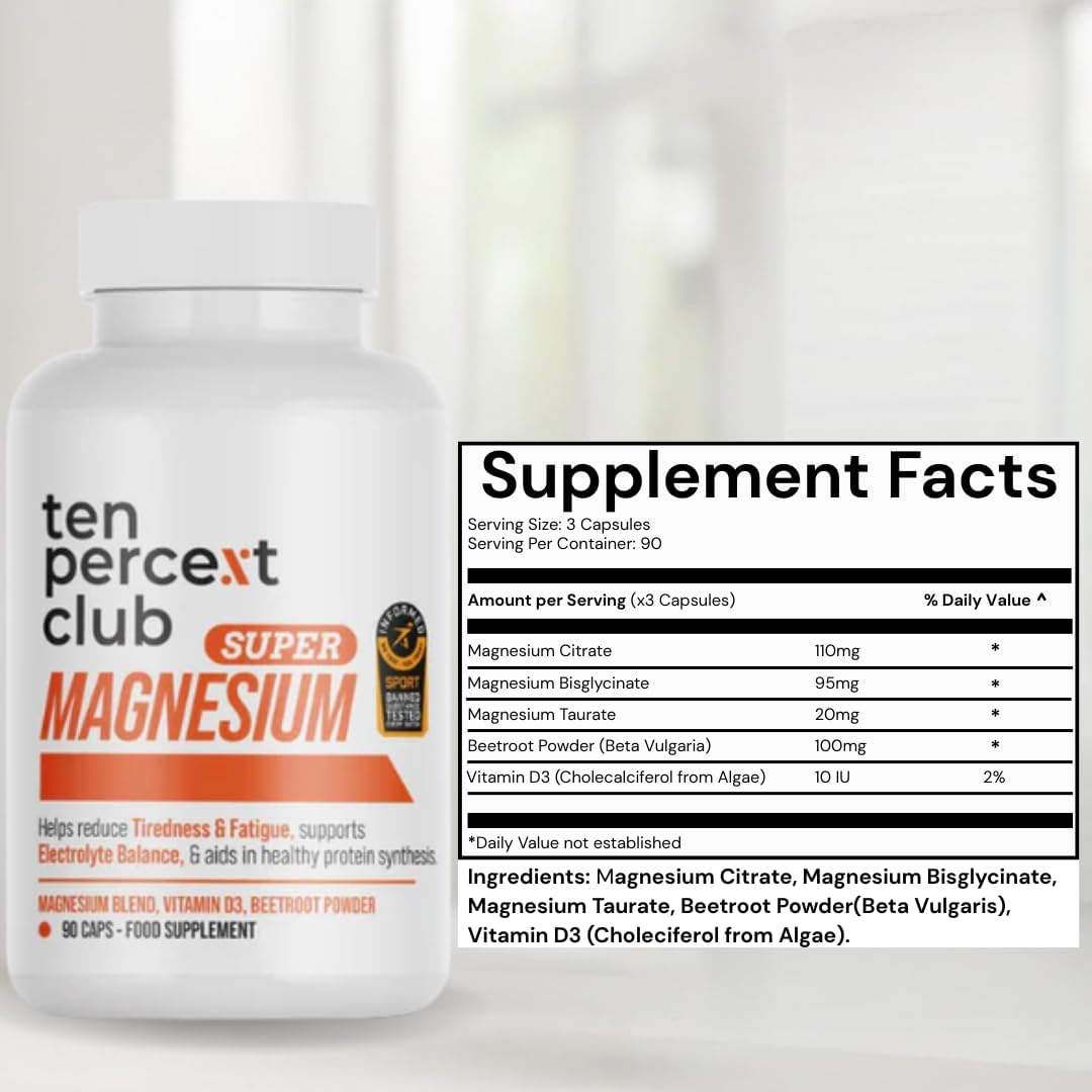 The Ten Percent Club Super Magnesium 90 Caps