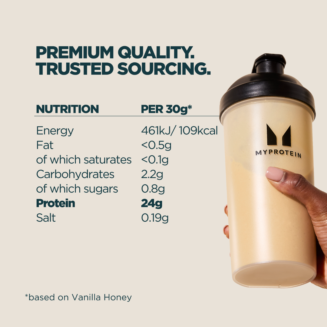 MyProtein Grass Fed Impact Whey Isolate Powder 1kg Cocoa - naturally derived sweeteners